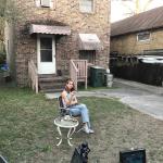 Kelly Lynch as Deb, outside the bleak Hartsfield home.